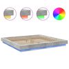 vidaXL Bed Frame with LED Lights without Mattress Concrete Grey 200x200cm