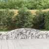 vidaXL Arched Gabion Baskets 10 pcs 400x30x40/60 cm Galvanised Iron
