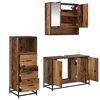 vidaXL Bathroom Furniture Set with Door 3 pcs Old Wood Engineered Wood