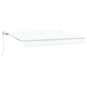 vidaXL Retractable Awning White 250 x 200 cm Fabric