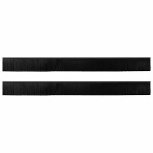vidaXL Self-adhesive Door Brush Seals 2 pcs Black 100 cm