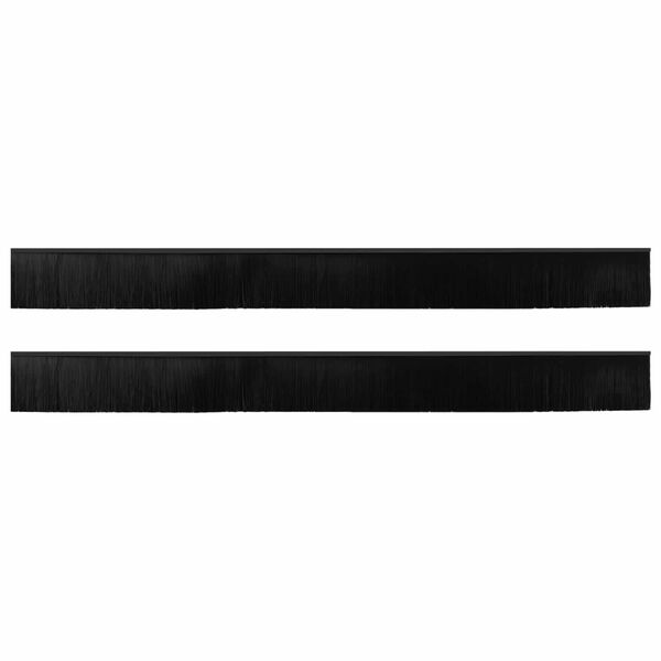 vidaXL Self-adhesive Door Brush Seals 2 pcs Black 100 cm