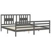 vidaXL Bed Frame without Mattress Grey 200x200 cm Solid Wood