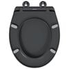 vidaXL Toilet Seat Anthracite 47 x 37 x 4 cm Duroplast