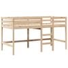 vidaXL High Sleeper Bed without Mattress 75x190 cm Small Single Solid Wood Pine