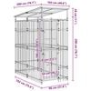 vidaXL Outdoor Dog Kennel with Roof Steel 1.84 m&sup2;