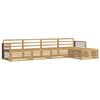 vidaXL Outdoor Sofa Set 5 pcs White Solid Acacia Wood
