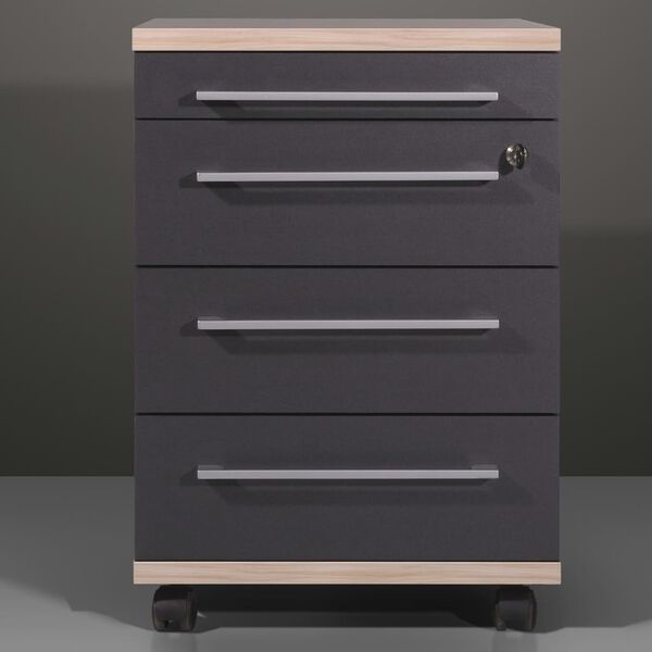 Germania Rolling Filing Cabinet Duo 42x45x60 cm Anthracite