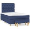 vidaXL Box Spring Bed with Mattress Blue 120x200 cm Fabric