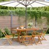 vidaXL Folding Garden Chairs 6 pcs Grey Solid Wood Acacia