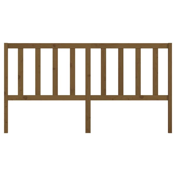 vidaXL Bed Headboard Honey Brown 206x4x100 cm Solid Wood Pine