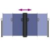 vidaXL Retractable Side Awning Blue 120x1200 cm