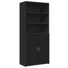 vidaXL Highboard Black 80x42.5x185 cm Engineered Wood