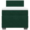 vidaXL Box Spring Bed with Mattress Dark Green 90x190 cm Velvet