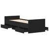 vidaXL Bed Frame without Mattress Black 100x200 cm