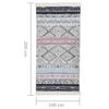 vidaXL Rug Pink and Aqua 100x200 cm Cotton