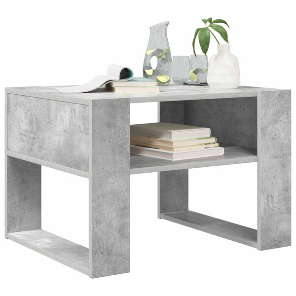 vidaXL Coffee Table Concrete Grey 66 x 53 x 45 cm Engineered Wood