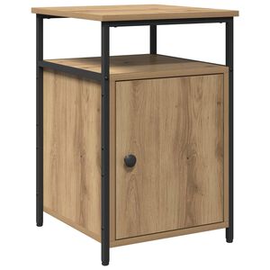 vidaXL Bedside Cabinet with Drawer Artisan oak Engineered Wood