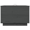 vidaXL Storage Boxes with Lids 3 pcs Grey Solid Wood Pine