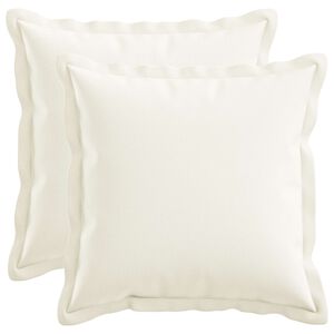 vidaXL Cushion Cover 2 pcs HOUTEN White 30 x 30 cm Faux Linen