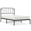 vidaXL Metal Bed Frame without Mattress with Headboard Black 107x203cm