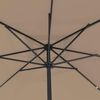 vidaXL Garden Parasol Taupe and Black 295 x 295 x 245 cm
