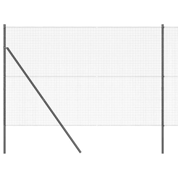 vidaXL Fence Post Grey 25 x 1.5 m (25 x 25 mm mesh) Steel