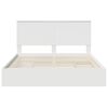 vidaXL Storage Bed with Headboard White 160 x 200 cm Engineered Wood