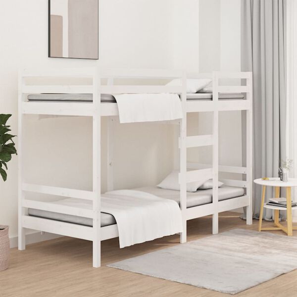 vidaXL Bunk Bed without Mattress White 80x200 cm Solid Wood Pine