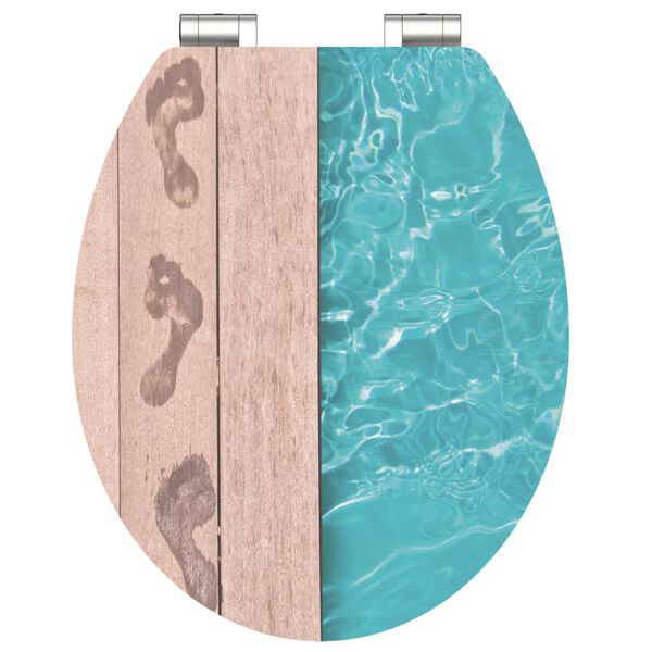 SCH&Uuml;TTE High Gloss Toilet Seat with Soft-Close POOLSIDE MDF