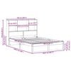 vidaXL Bookcase Bed Frame Wax Brown 120 x 200 cm Solid Pine Wood
