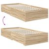 vidaXL Bed Frame with Headboard Sonoma Oak 70 x 190 cm Engineered Wood