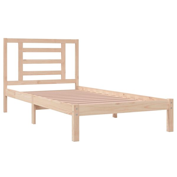 vidaXL Bed Frame without Mattress 90x190 cm Single Solid Wood Pine