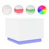 vidaXL Coffee Table with LED Lights White 50x50x40 cm