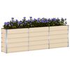 vidaXL Planter Ivory 240 x 40 x 75 cm Steel