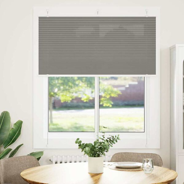 vidaXL Pleated Blind Anthracite 115x100 cm Fabric Width 114.4 cm Polyester