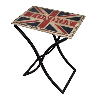 vidaXL Coffee Table Wood with Union Jack Design