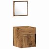 vidaXL Bathroom Furniture Set with Door 4 pcs Old Wood Engineered Wood