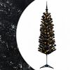 vidaXL Artificial Slim Christmas Tree with Bauble 150 cm 150 LEDs