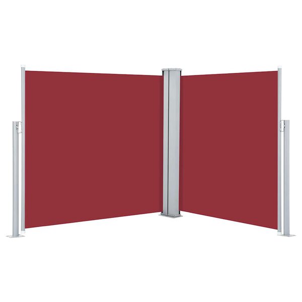 vidaXL Retractable Side Awning Red 120x600 cm