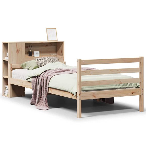 vidaXL Bookcase Bed without Mattress 100x200 cm Solid Wood Pine