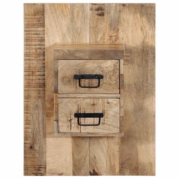 vidaXL Bedside Cabinet 60x32x80 cm Solid Rough Wood Mango