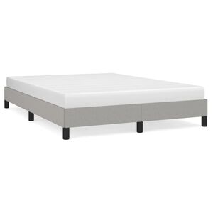vidaXL Bed Frame without Mattress Light Grey 135x190 cm Double Double Fabric