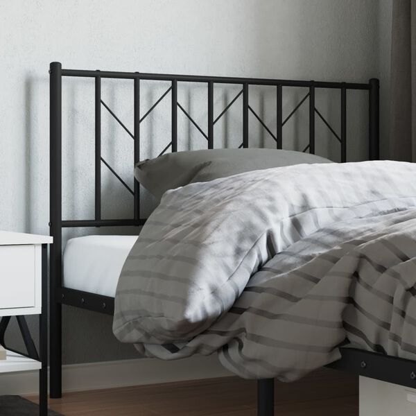 vidaXL Metal Replace Headboard Black 107 cm