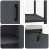 vidaXL Kitchen Storage Set with Shelf with Door 2 pcs Anthracite Steel