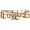 vidaXL Outdoor Sofa Set 6 pcs 5-Seaters White Solid Acacia Wood