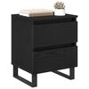 vidaXL Bedside Cabinet Black Oak 40 x 35 x 50 cm Engineered Wood
