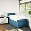 vidaXL Box Spring Bed with Mattress Dark Blue 90x200 cm Velvet