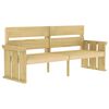 vidaXL 3 Piece Garden Dining Set Impregnated Pinewood