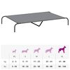 vidaXL Elevated Dog Bed Grey 150x90x20 cm Oxford Fabric and Steel